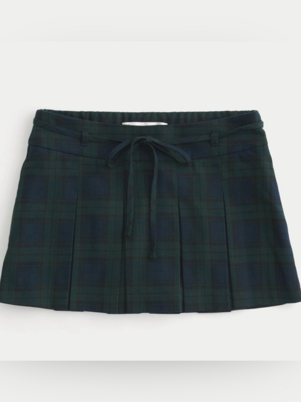 Hollister Pleated Mini Skort in Green & Blue XL